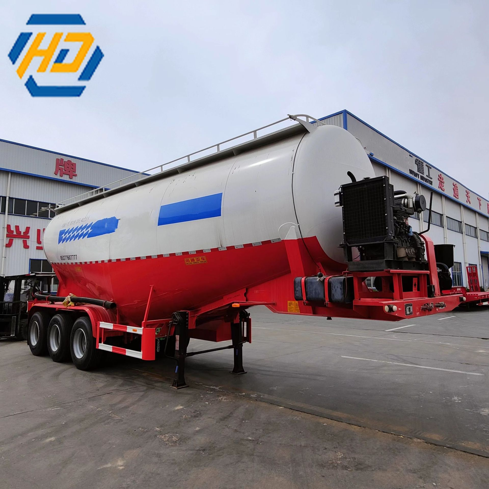 3 Axle Bulk Cement Tanker Trailer
