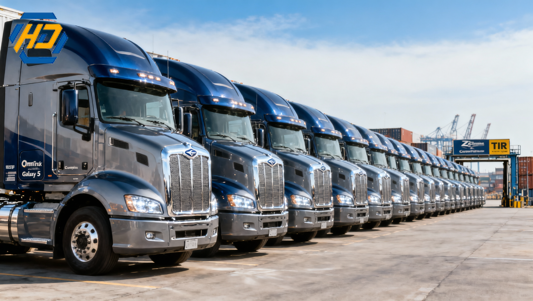 OmniTruck Galaxy 5 Fuel Tractor Trucks Delivered to Qingdao TIR Route