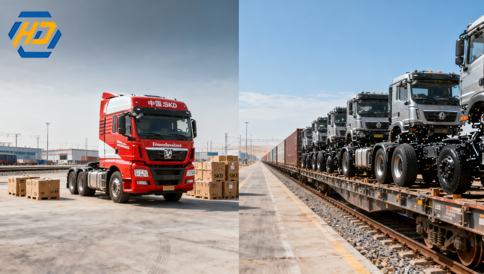 Red Sea Crisis Drives New Land-Sea Route for China's Heavy-Duty Truck Exports