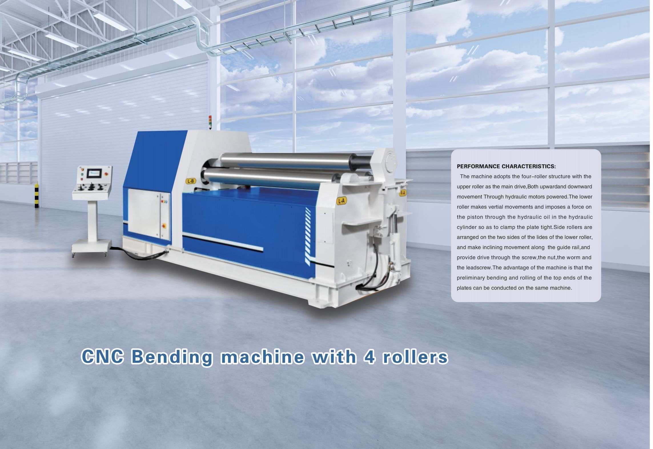 CNC Bending machine with 4 roller CNC Bending machine with 4 roller