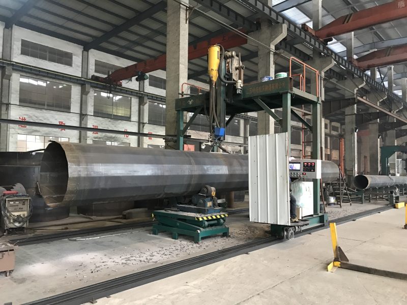 Domestic - 12 m pipe outside seam welding machine