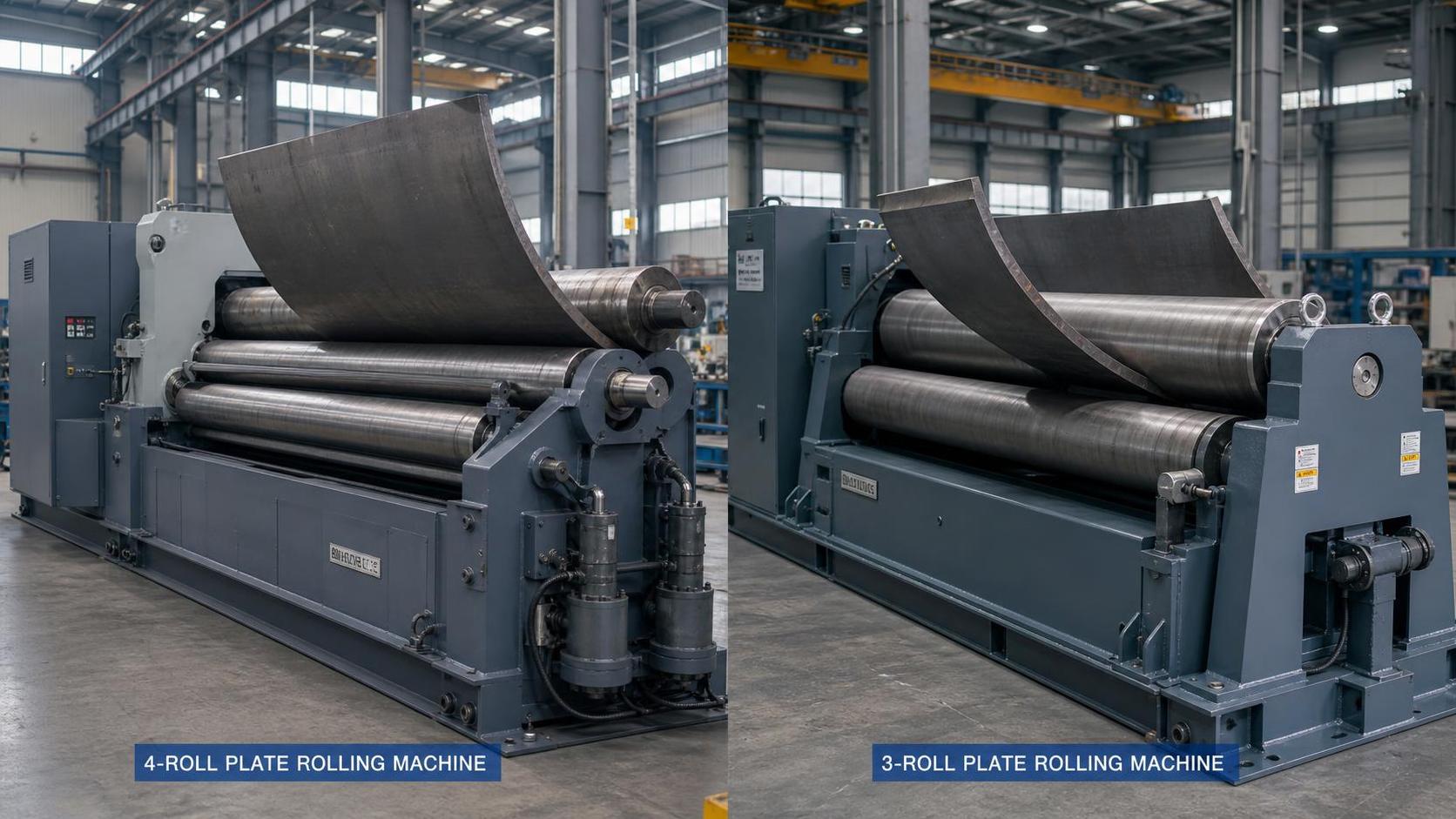 3-Roll and 4-Roll Bending Equipment: Which Is Better for Thick Plate Jobs? 3-Roll and 4-Roll Bending Equipment: Which Is Better for Thick Plate Jobs?