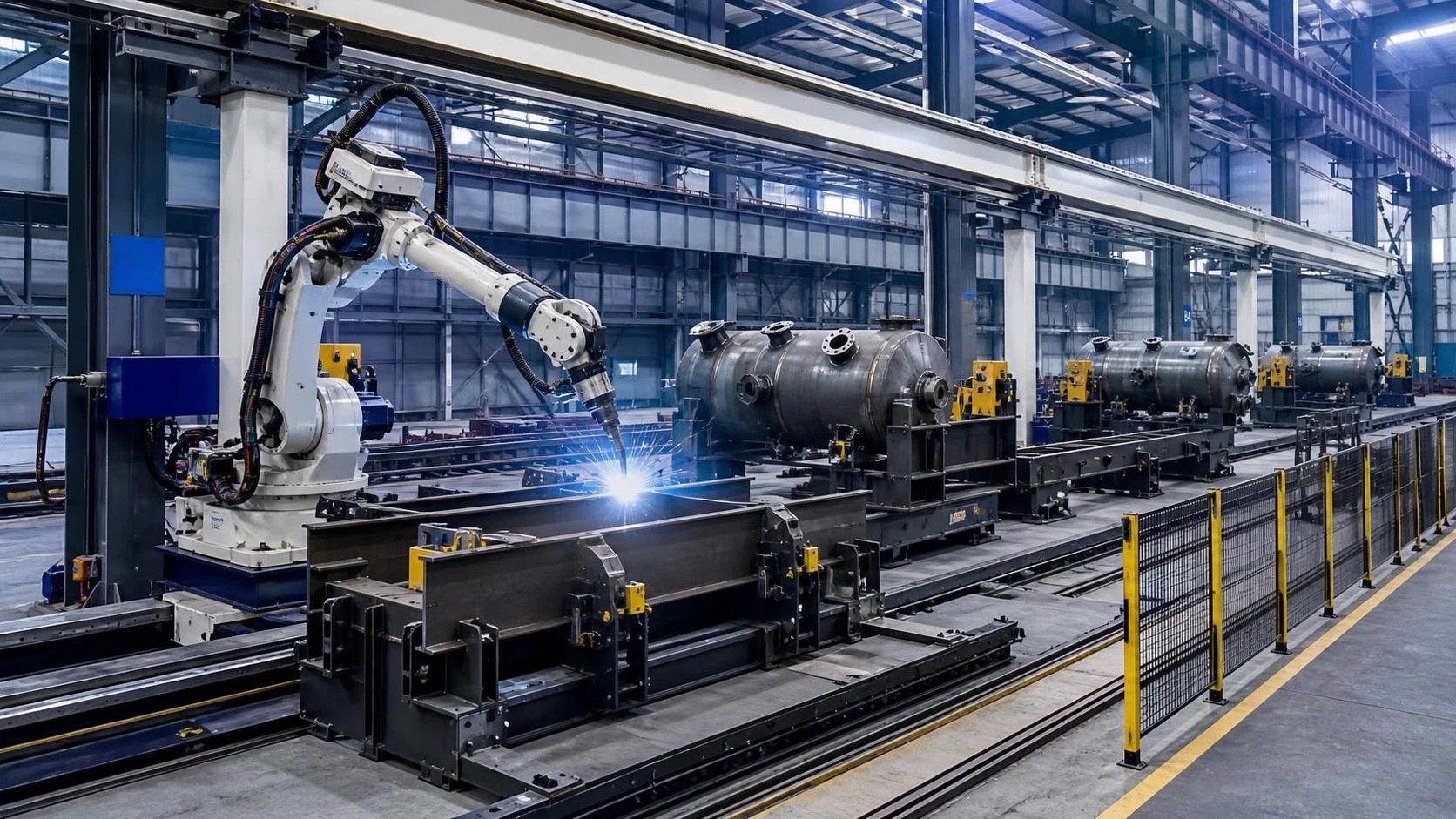Can a rail mounted welding robot cover multiple welding stations? Can a rail mounted welding robot cover multiple welding stations?