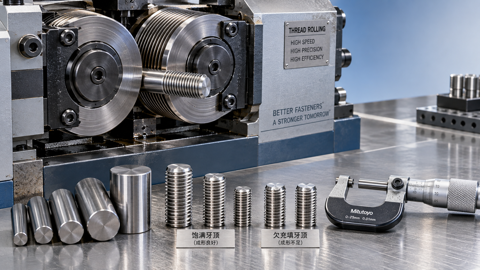 How blank diameter affects a high-speed thread rolling machine