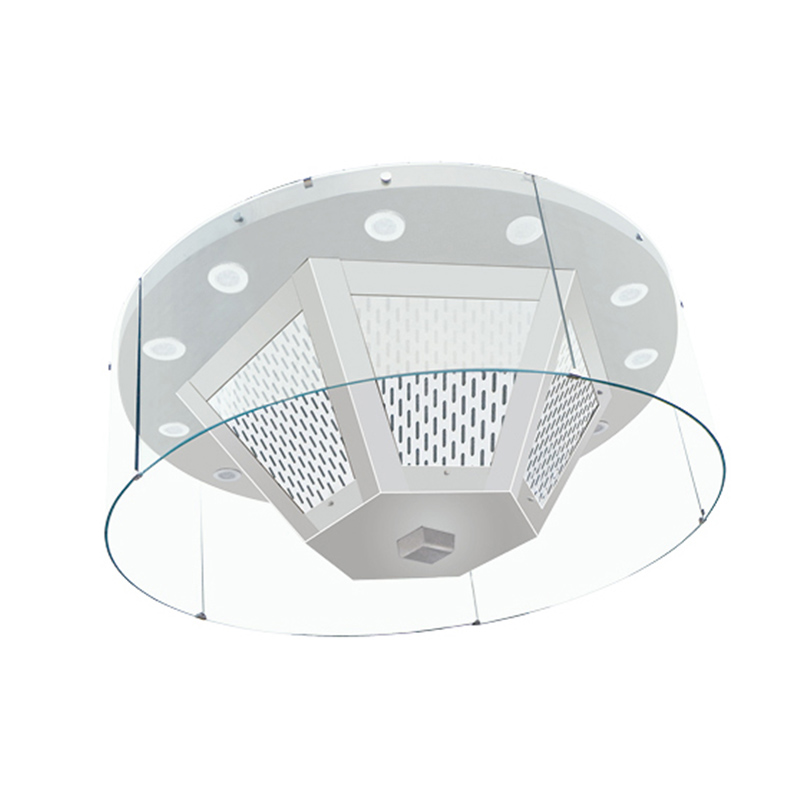 Round Transparent Glass Range Hood