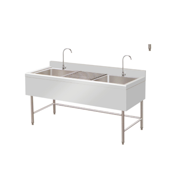 European Style Double Sink With Drain