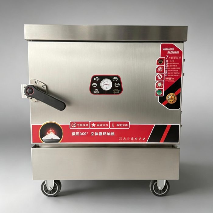 White film engineering type 4 trays rice steaming cabinet