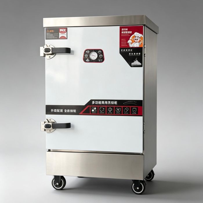 White film engineering type 8 trays rice steaming cabinet