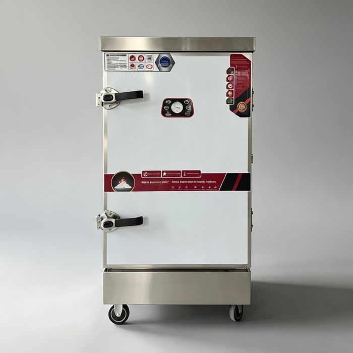 White film engineering type 10 trays rice steaming cabinet