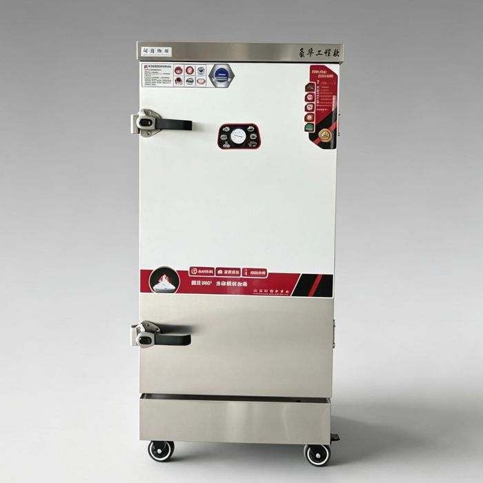 White film engineering type 12 trays rice steaming cabinet