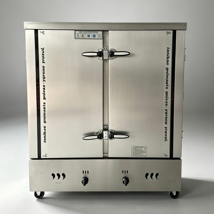 No fingerprint gas single door 24 trays steam rice cabinet