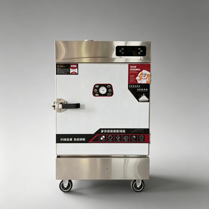 Fully automatic timing single door 6 trays rice steaming cabinet