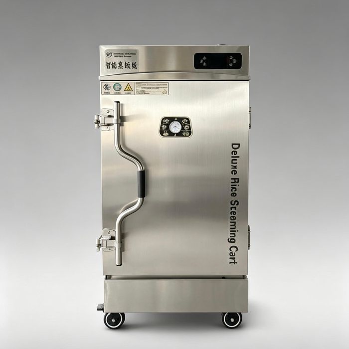 Fully automatic timing single door 8 trays rice steaming cabinet