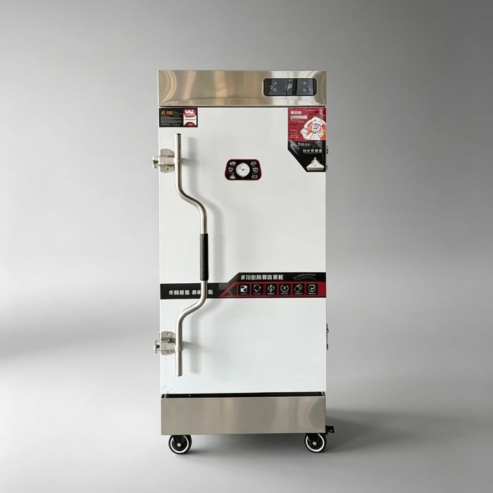 Fully automatic timing single door 12 trays rice steaming cabinet