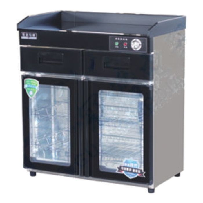 Heated Serving Cabinet 800mm – Black 430, Double Door + 2 Drawers