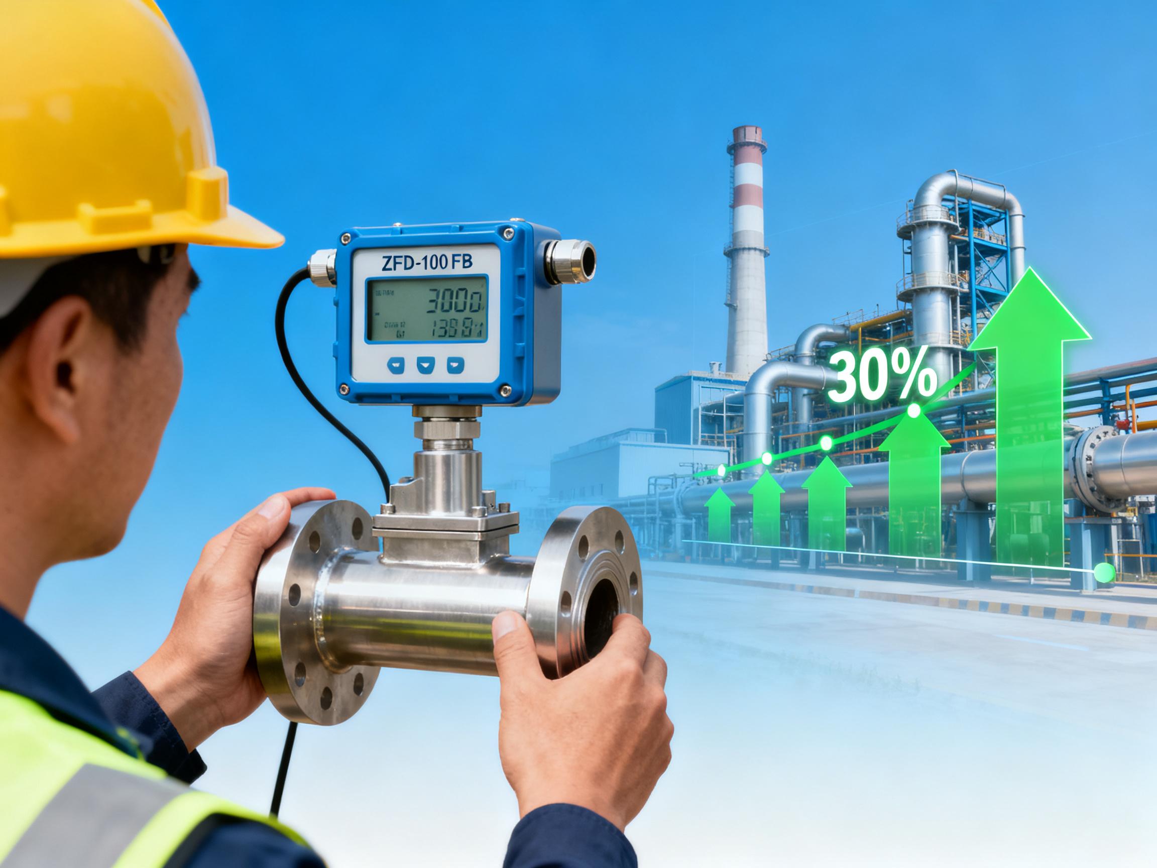 ZFD-100FB Application Case：How Did a Power Plant Save 30% in Costs with an Ultrasonic Flow Sensor？