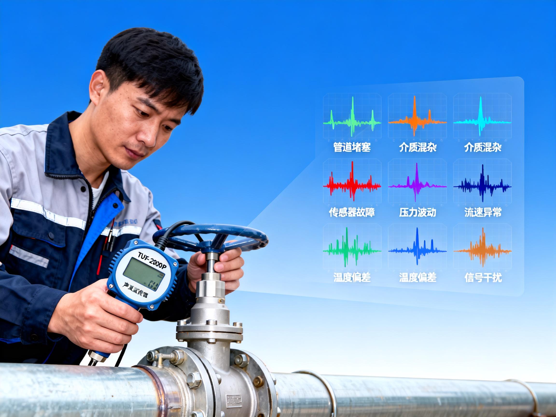 TUF-2000P Ultrasonic Flow Sensor Troubleshooting：Illustrated Analysis of 7 Abnormal Waveforms