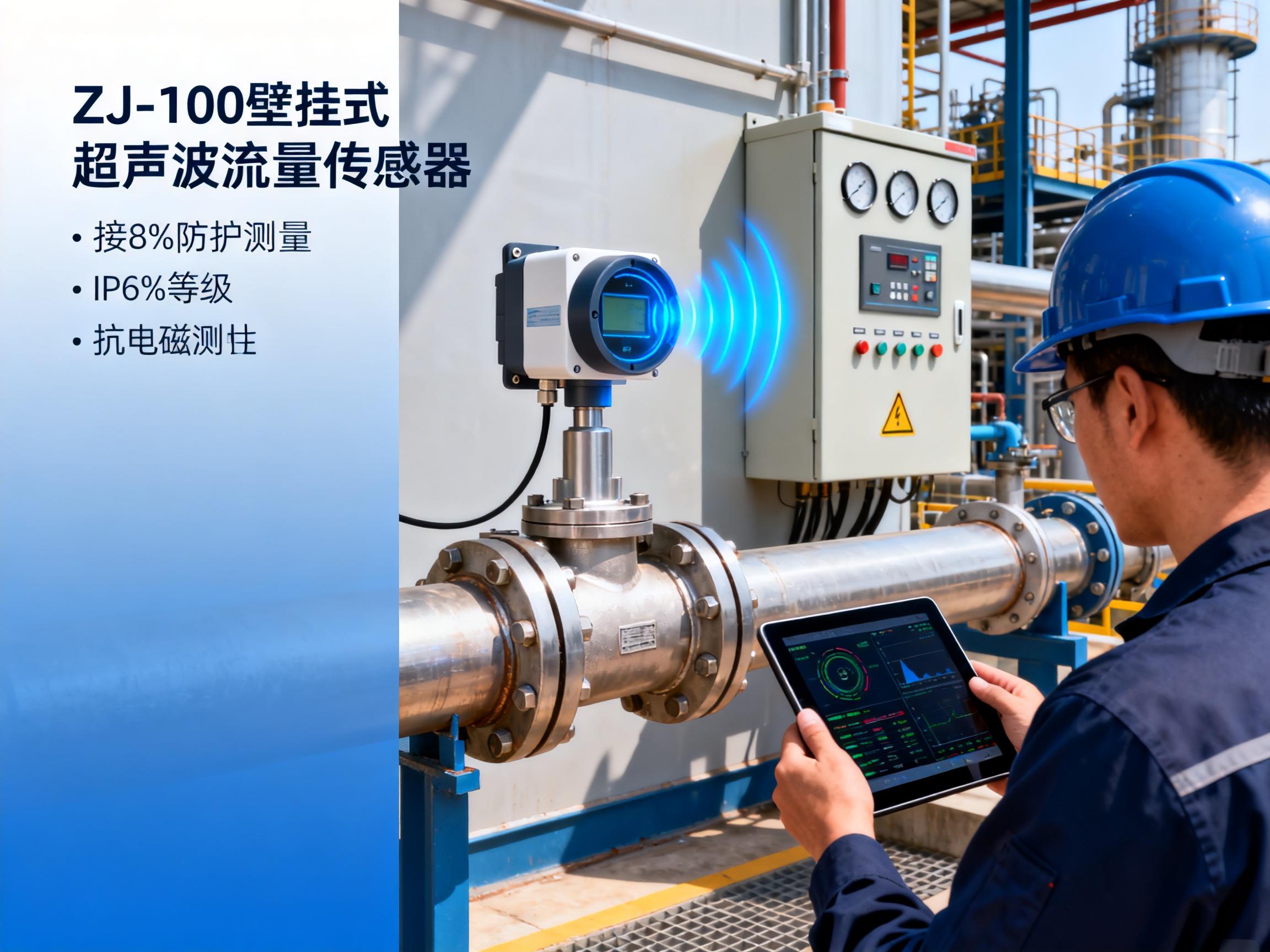 ZJ-100 Wall-Mounted Ultrasonic Flow Sensor：How to Solve Measurement Challenges Under Complex Industrial Site Conditions？