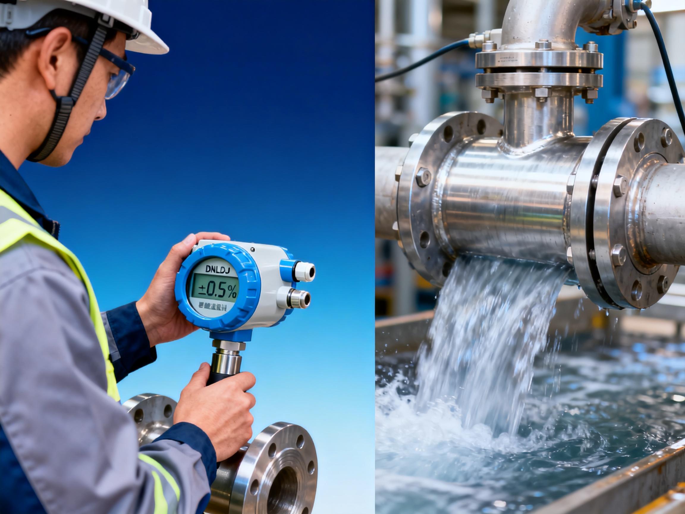 How does the DNLDJ electromagnetic flowmeter achieve ±0.5% high-accuracy measurement? Unveiling the core technologies