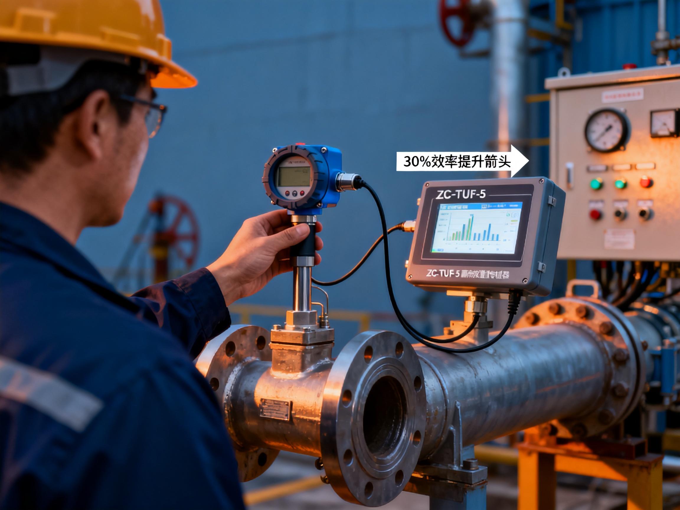 ZC-TUF-5 Ultrasonic Flow Sensor Application Case: How to increase measurement efficiency by 30%?