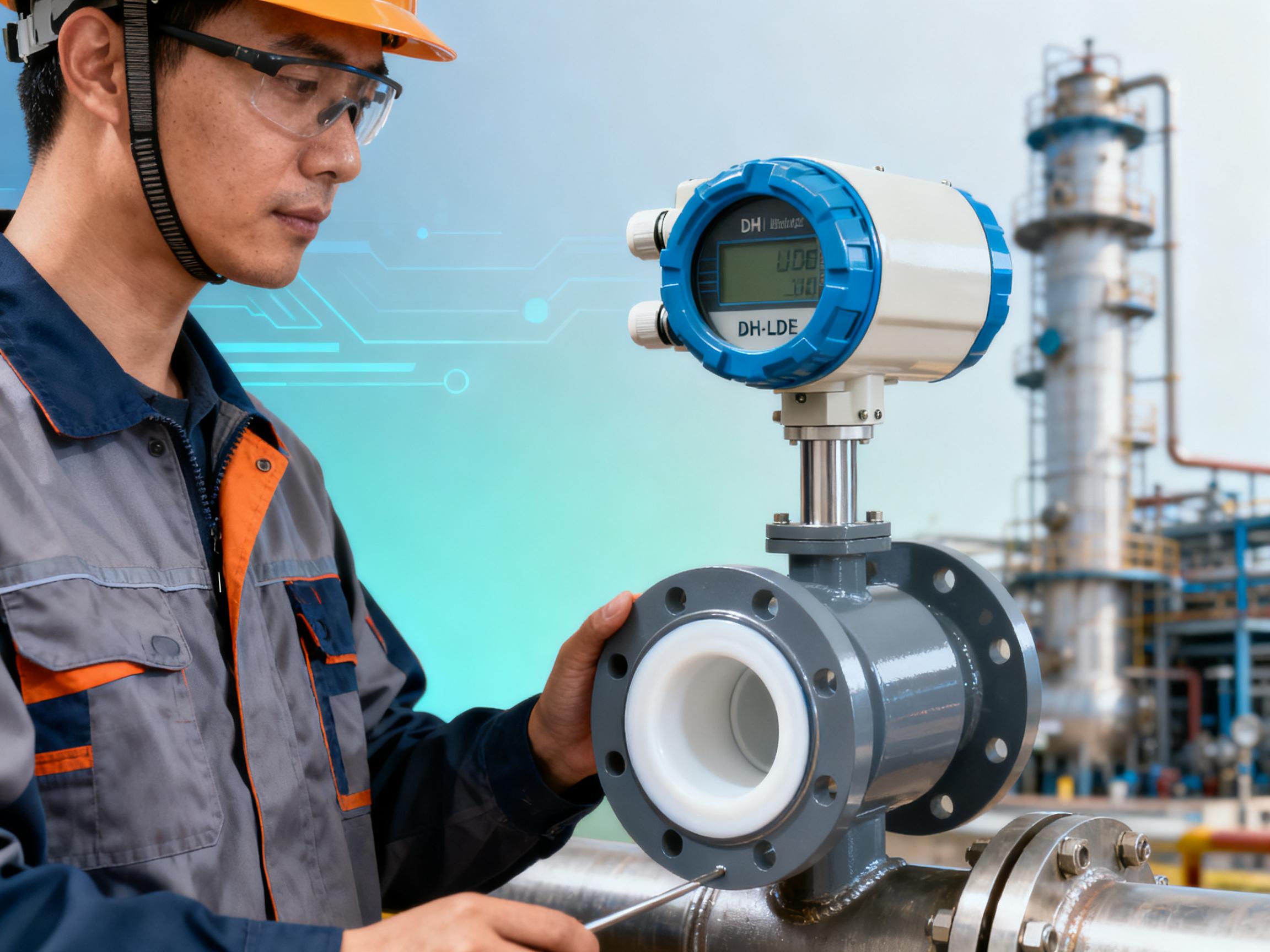 Where does the DH-LDE electromagnetic flowmeter outperform traditional flowmeters?