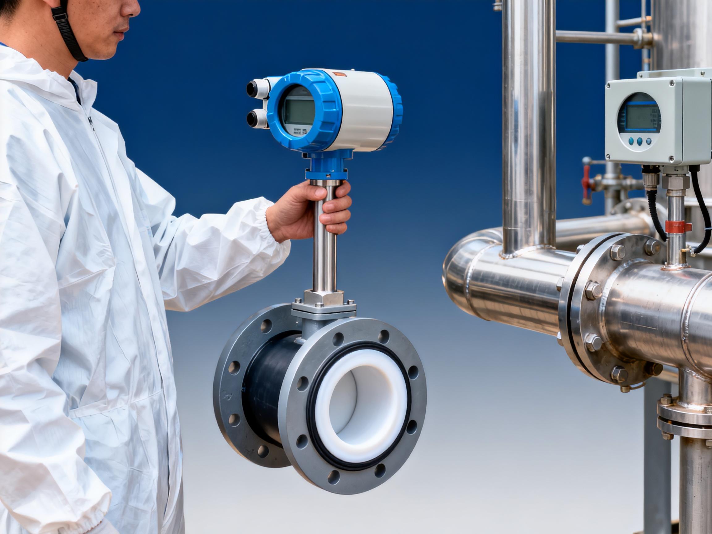 Insertion-type PTFE-lined electromagnetic flowmeter: solving the challenge of corrosive liquid measurement
