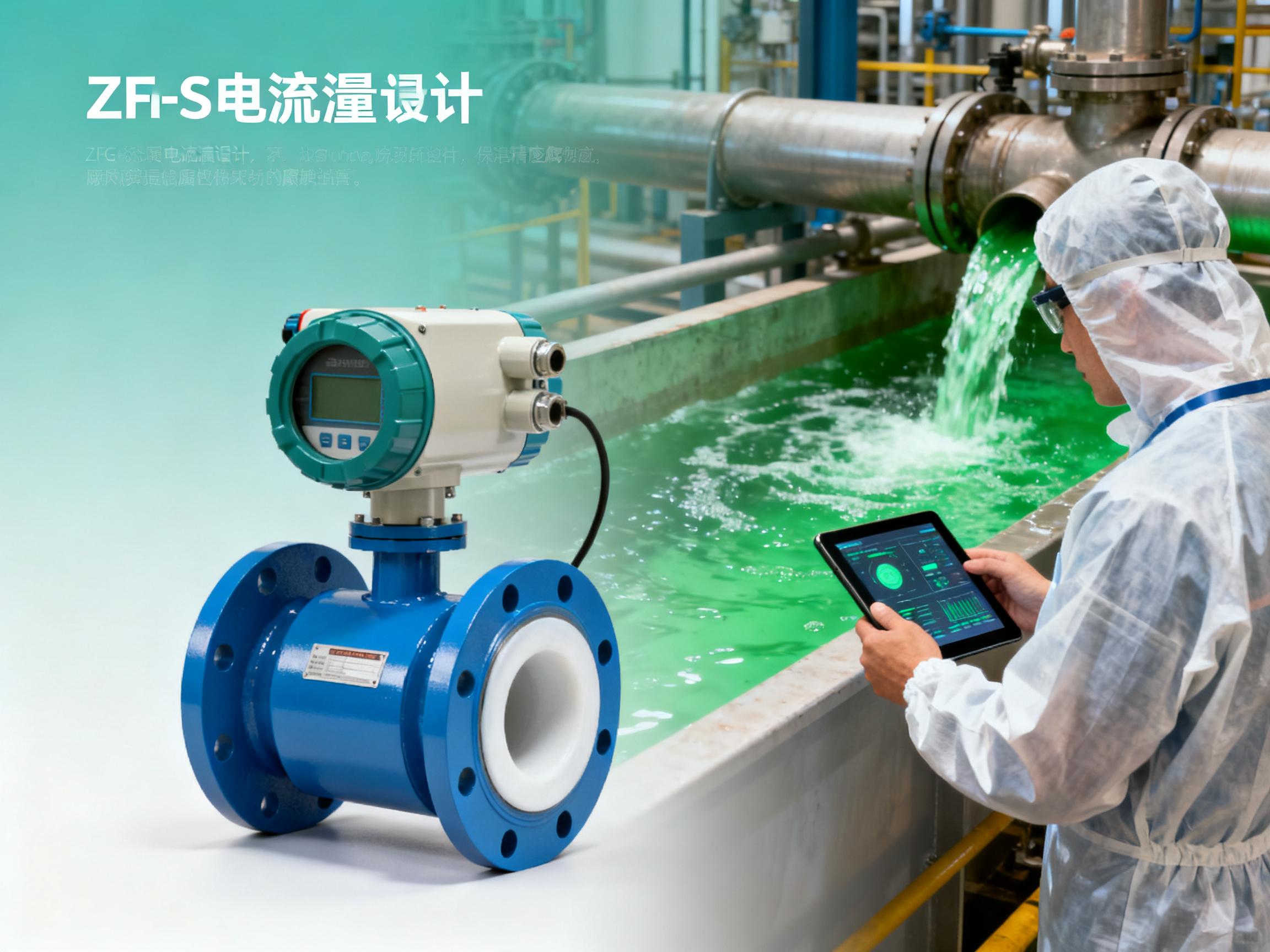 How does the ZFG-S electromagnetic flowmeter solve the challenge of measuring highly corrosive liquids? Analysis of the 5 major advantages of fluororubber lining