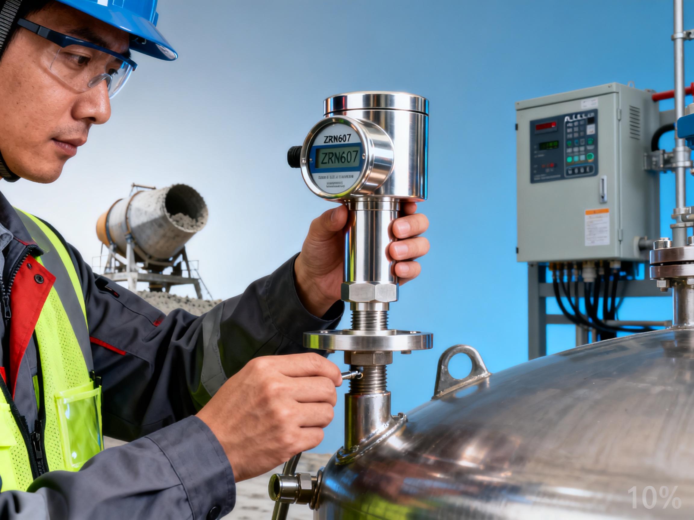 ZRN607 Cylindrical Pressure Sensor Practical Application Case Sharing in Mixing Plants