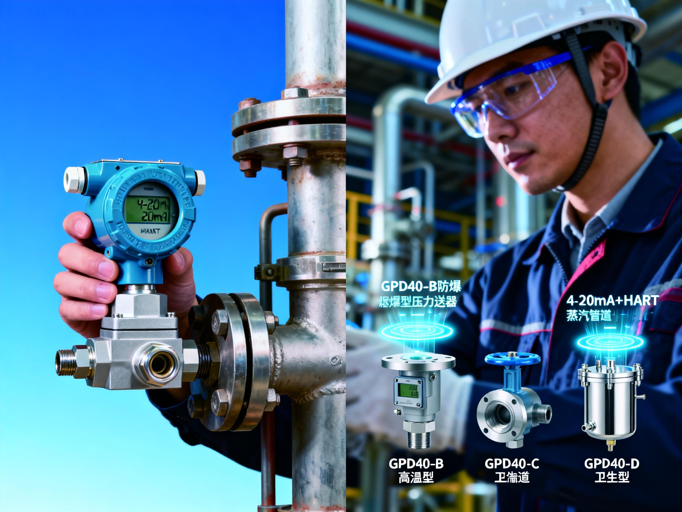 What GPD-GPD40 pressure transmitter models are available? Recommended selection solutions for different operating conditions