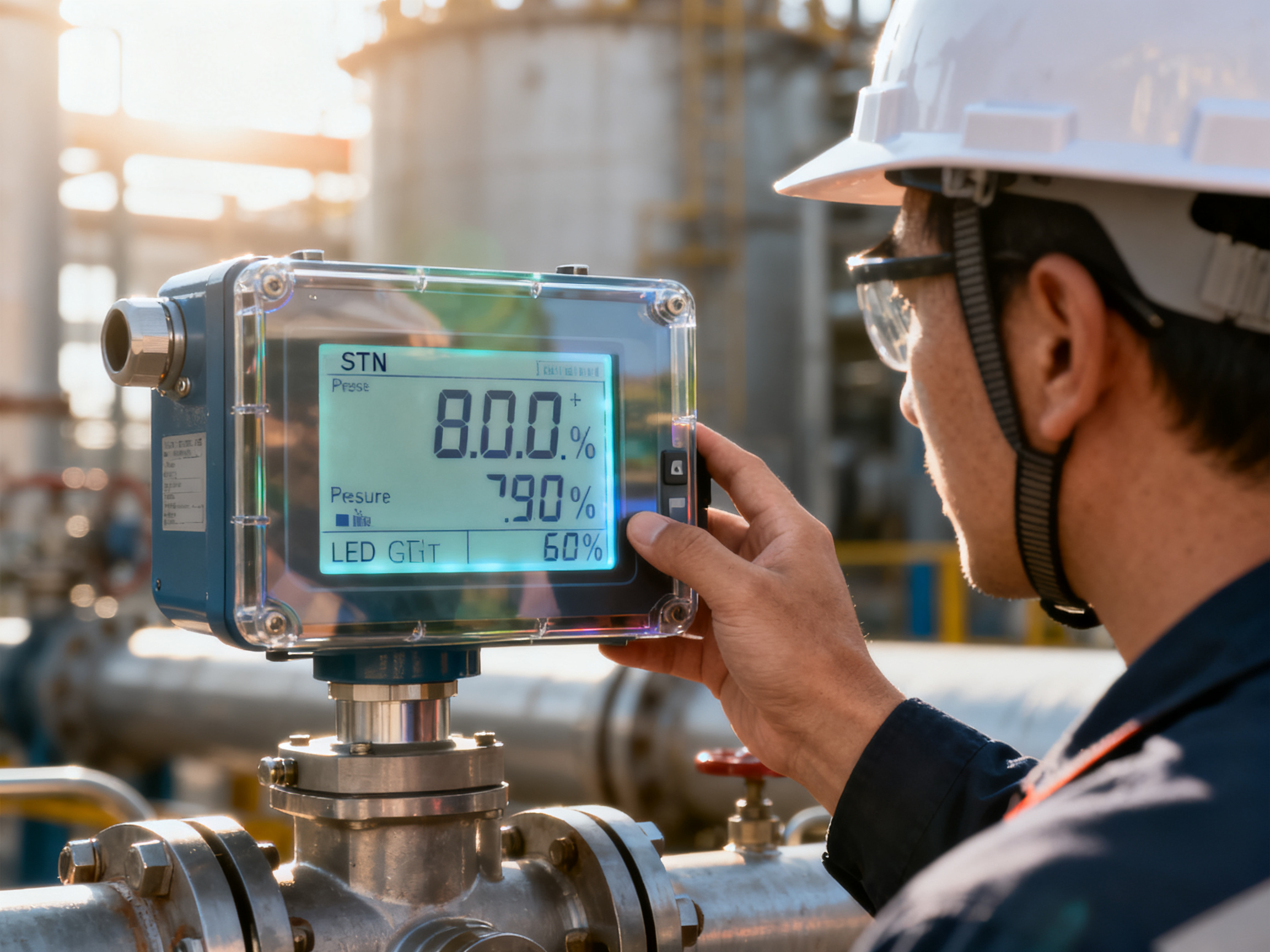 How clear is the display of a digital display pressure transmitter? Will readings be affected in strong light environments?