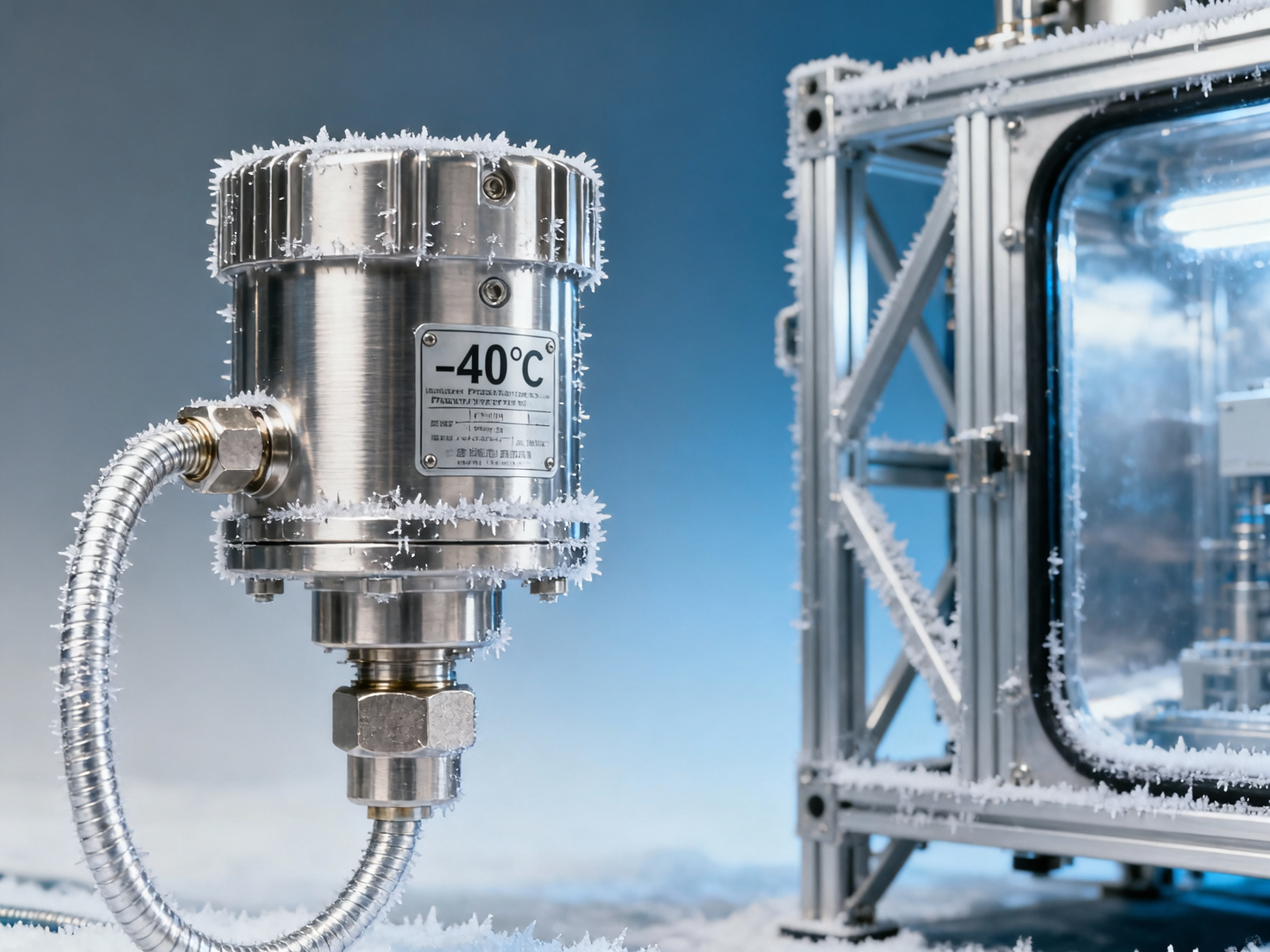 What level of accuracy drift is considered substandard after a low-temperature pressure transmitter operates continuously for three months in a -40℃ environment?