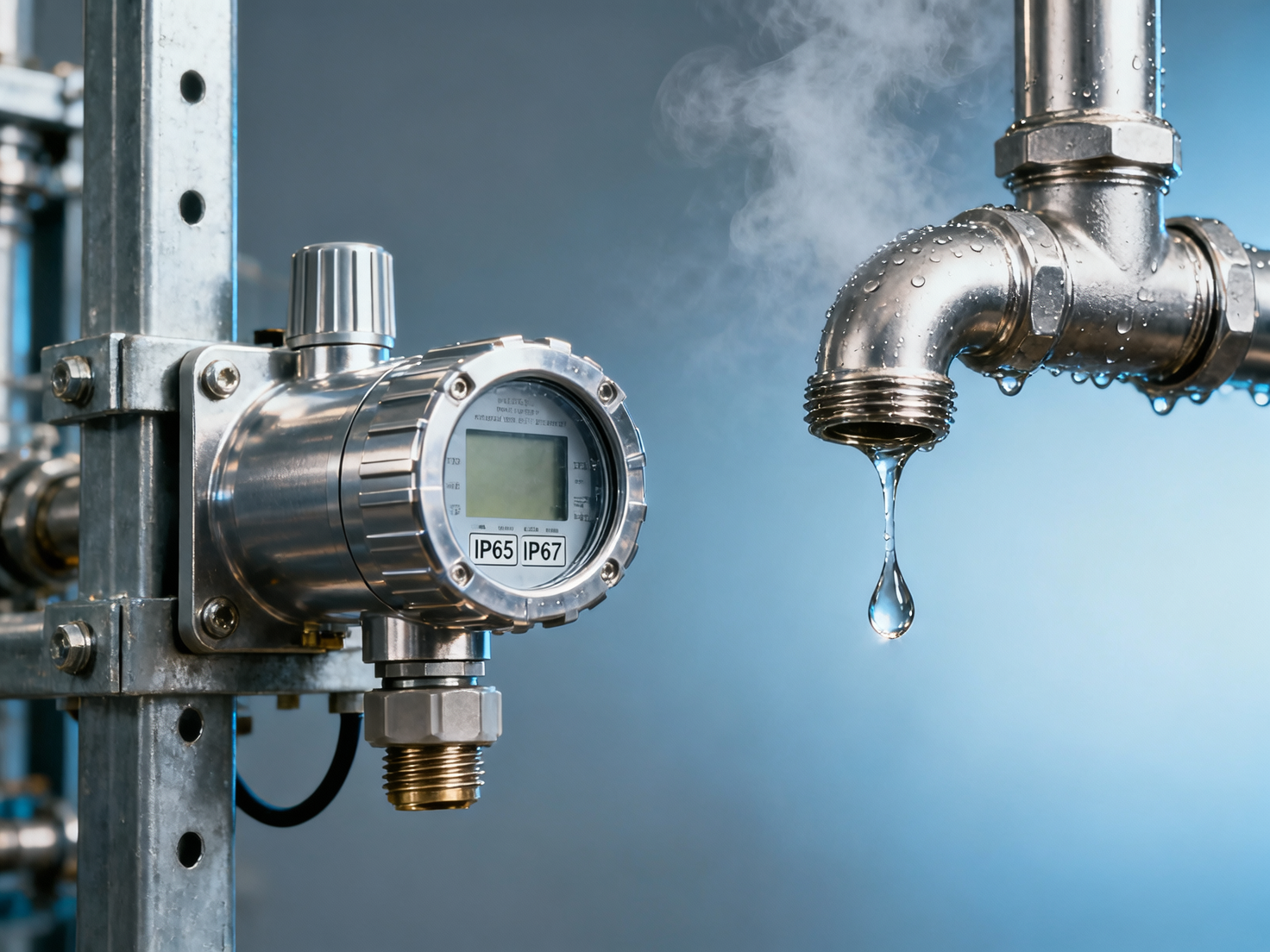 When selecting a low-pressure water supply pressure transmitter, is there a significant difference in the actual moisture-proof performance of IP65 and IP67 protection ratings in the humid environment of a pump room?