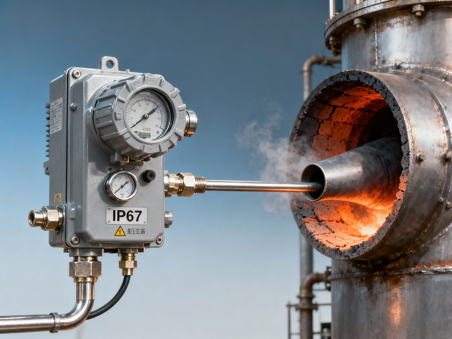 How to choose the model of Xi'an Shenghongchuang differential pressure transmitter? For boiler flue gas flow measurement, should a gauge pressure type or an absolute pressure type be used?