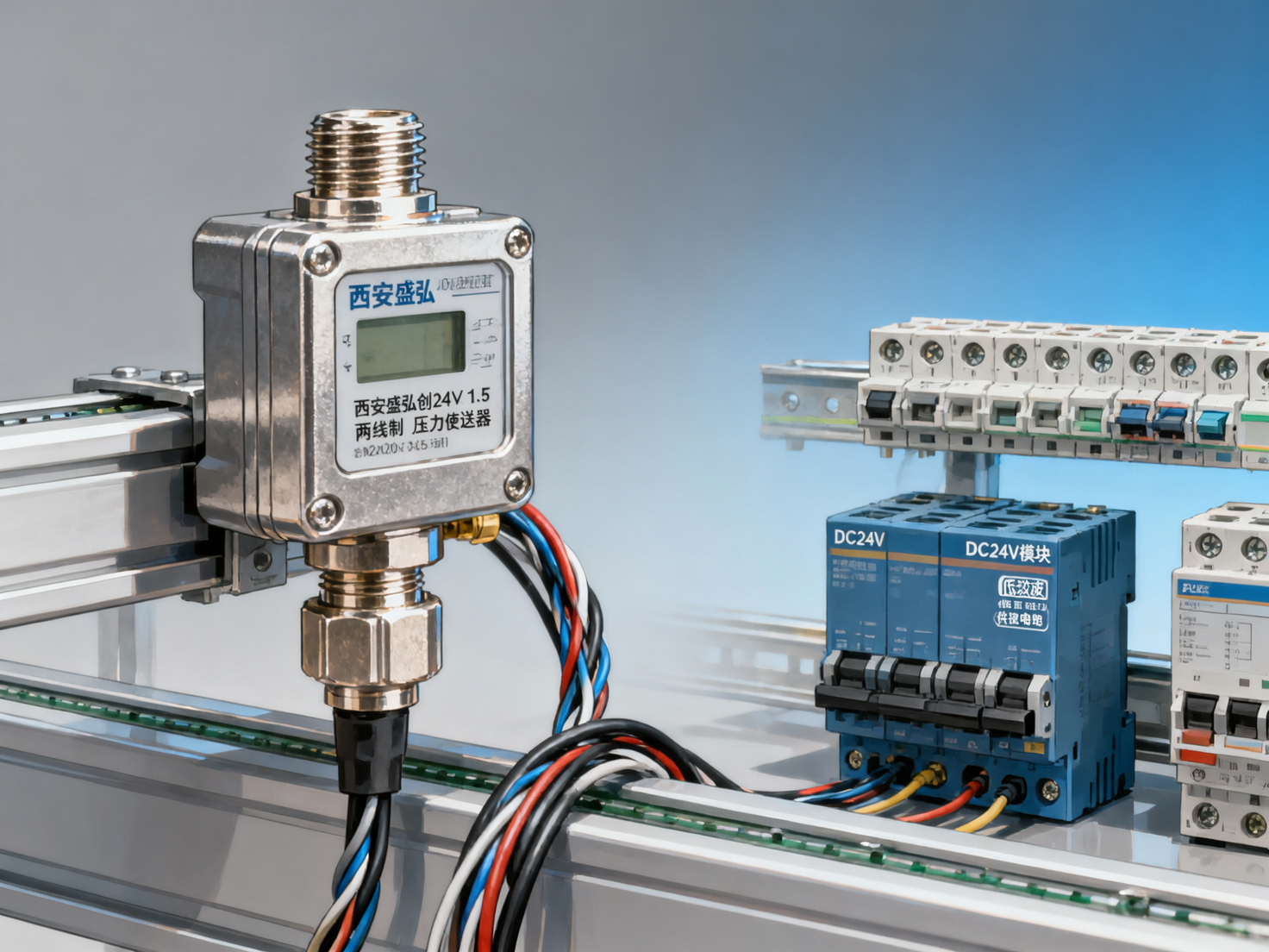 Does the 24V-powered pressure transmitter require a dedicated power supply? What should be noted for field wiring of this Xi'an Shenghongchuang model?