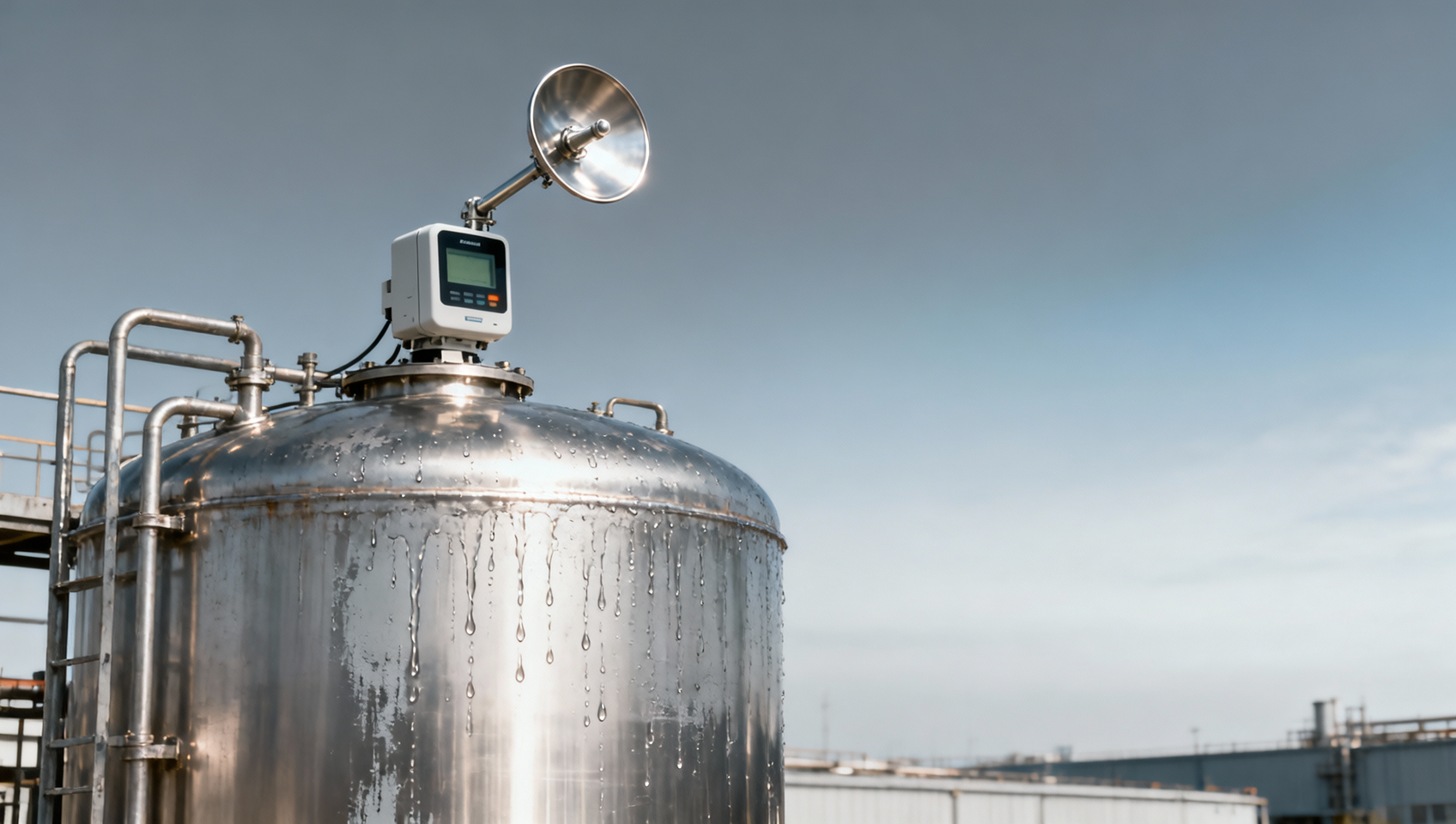 What on-site factors affect the actual transmission distance of a wireless level sensor?