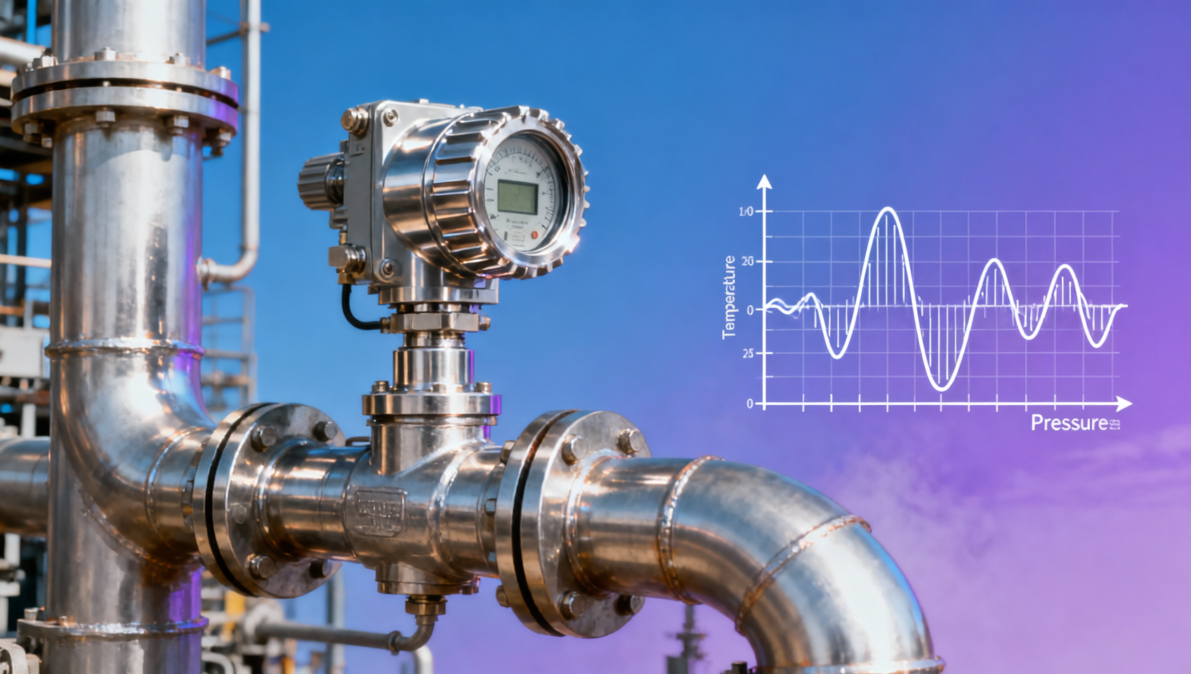 What is the working principle of a temperature-pressure compensated pressure transmitter? How can accuracy be improved?