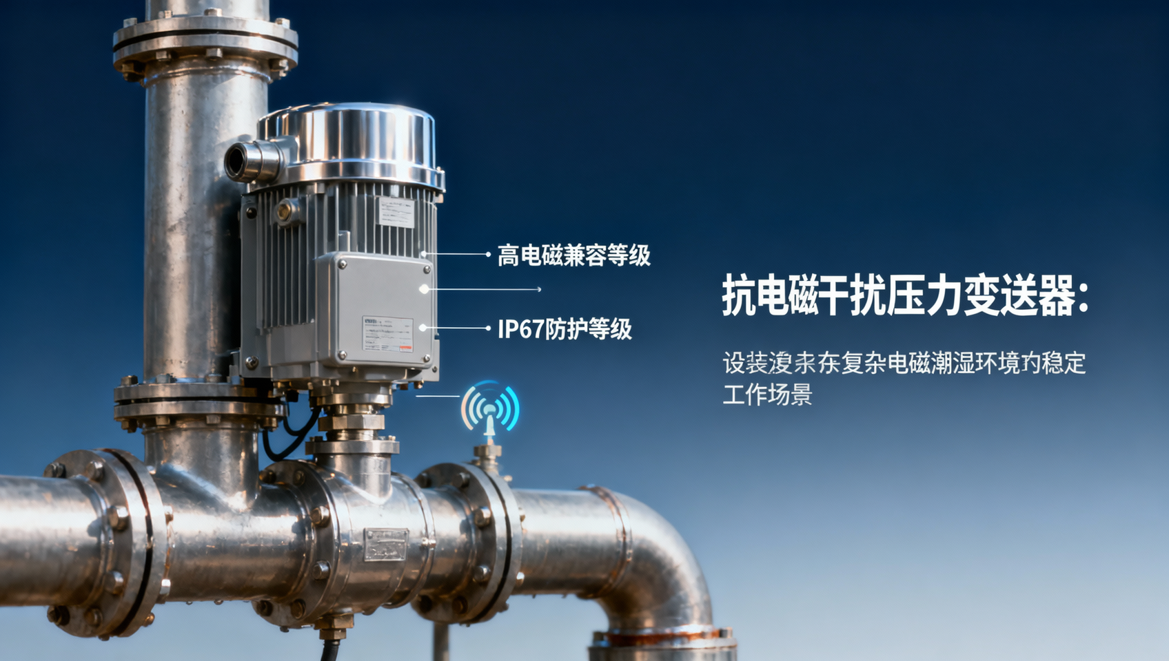 Which indicators must be considered when selecting an anti-electromagnetic interference pressure transmitter?