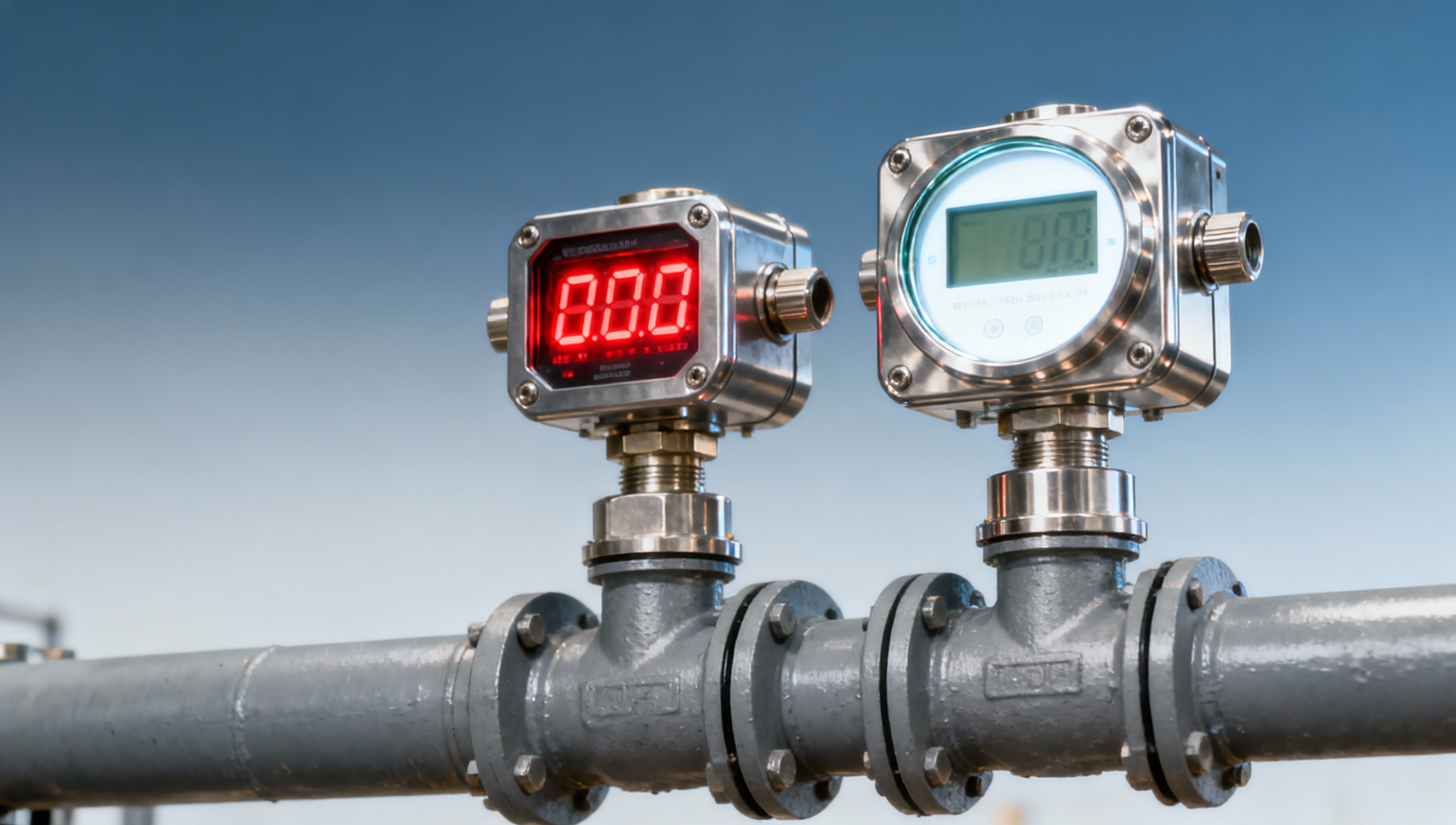 Is the price difference between LED and LCD level sensors mainly due to the display module or the overall device design?