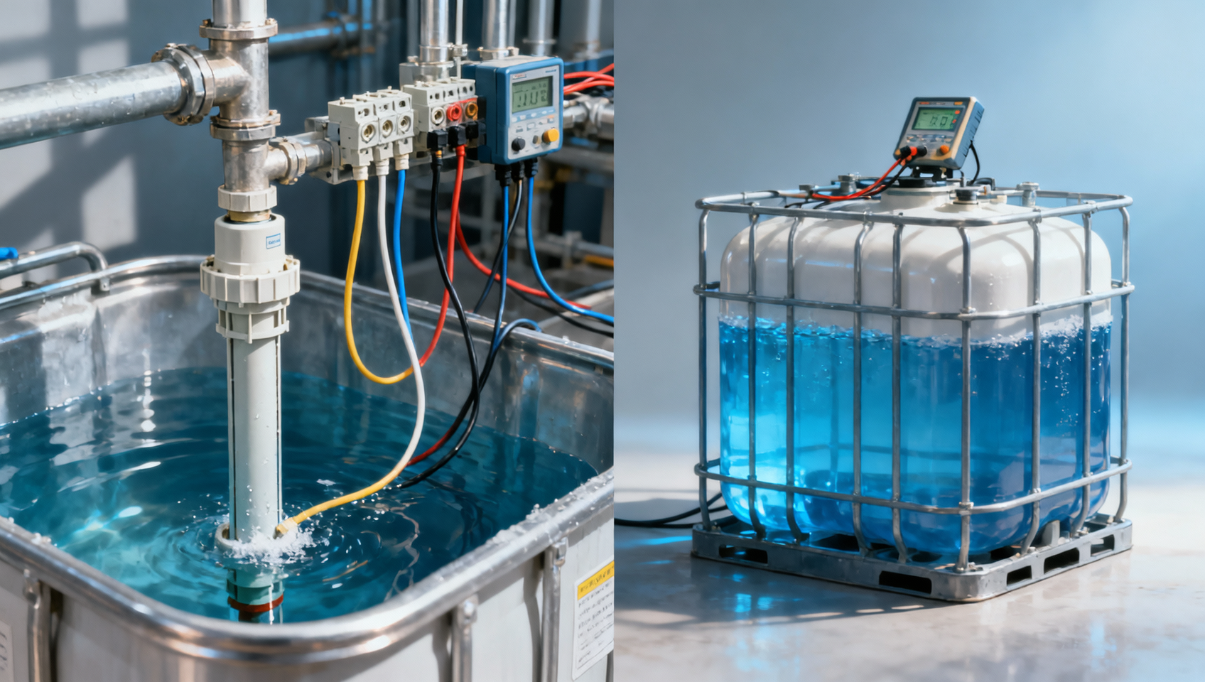 Which points should be checked first during maintenance of a water supply liquid level sensor?
