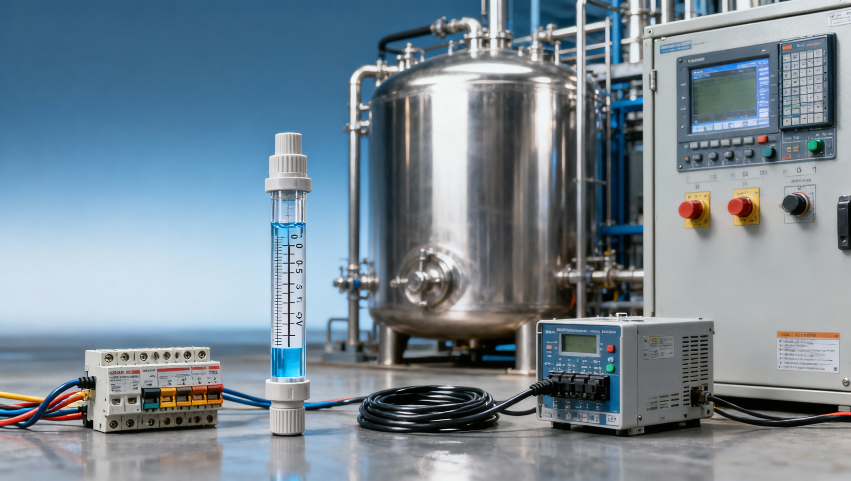 What should be confirmed before calibrating a 0-5V liquid level sensor?