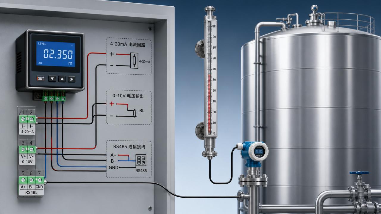Comparison of connection methods between control display instruments and level gauges