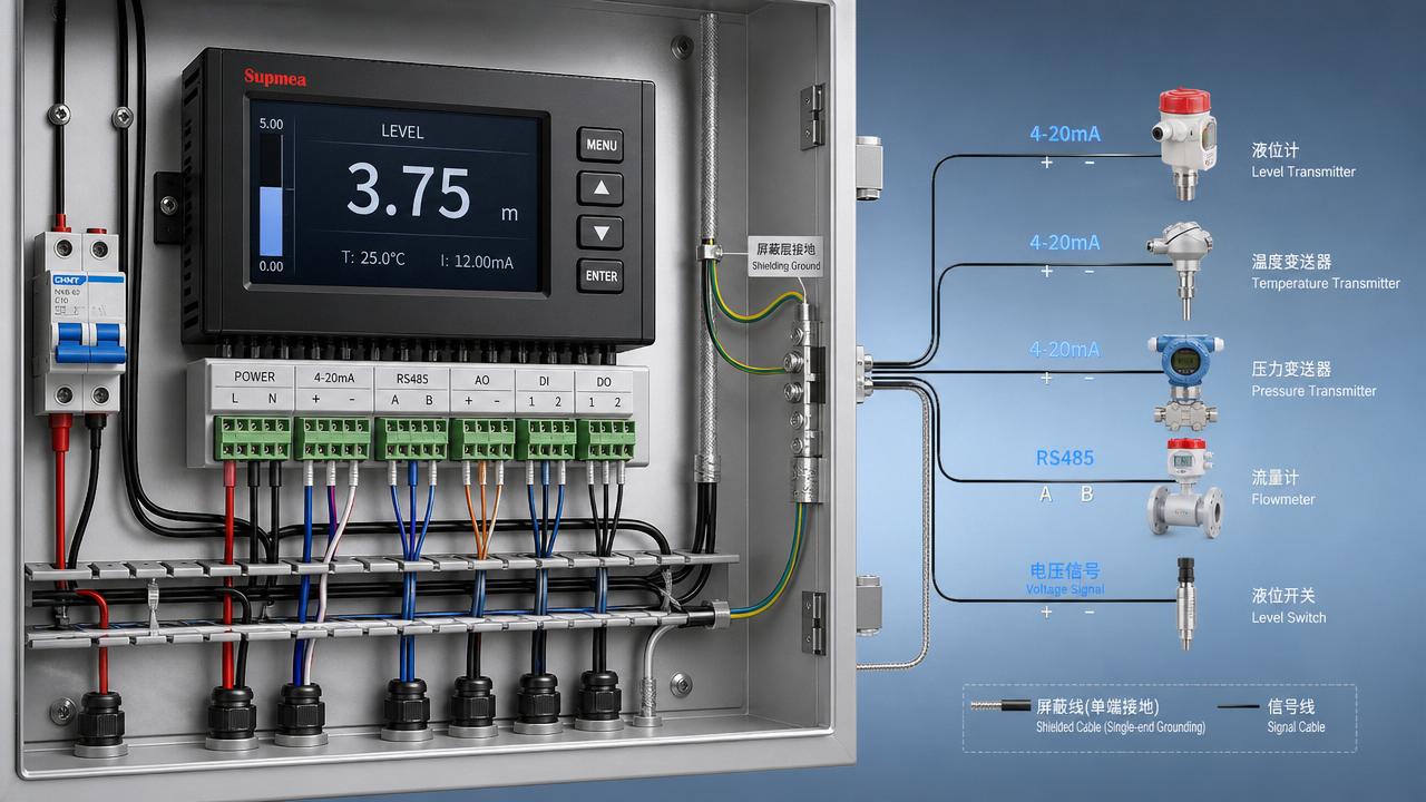 Detailed Explanation of the Connection Methods Between Control Display Instruments and Level Gauges