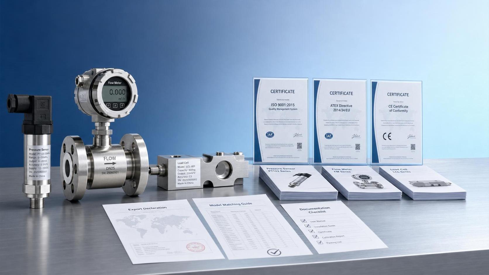 Are the export certifications for Xi'an Shenghongchuang measurement and control instruments complete
