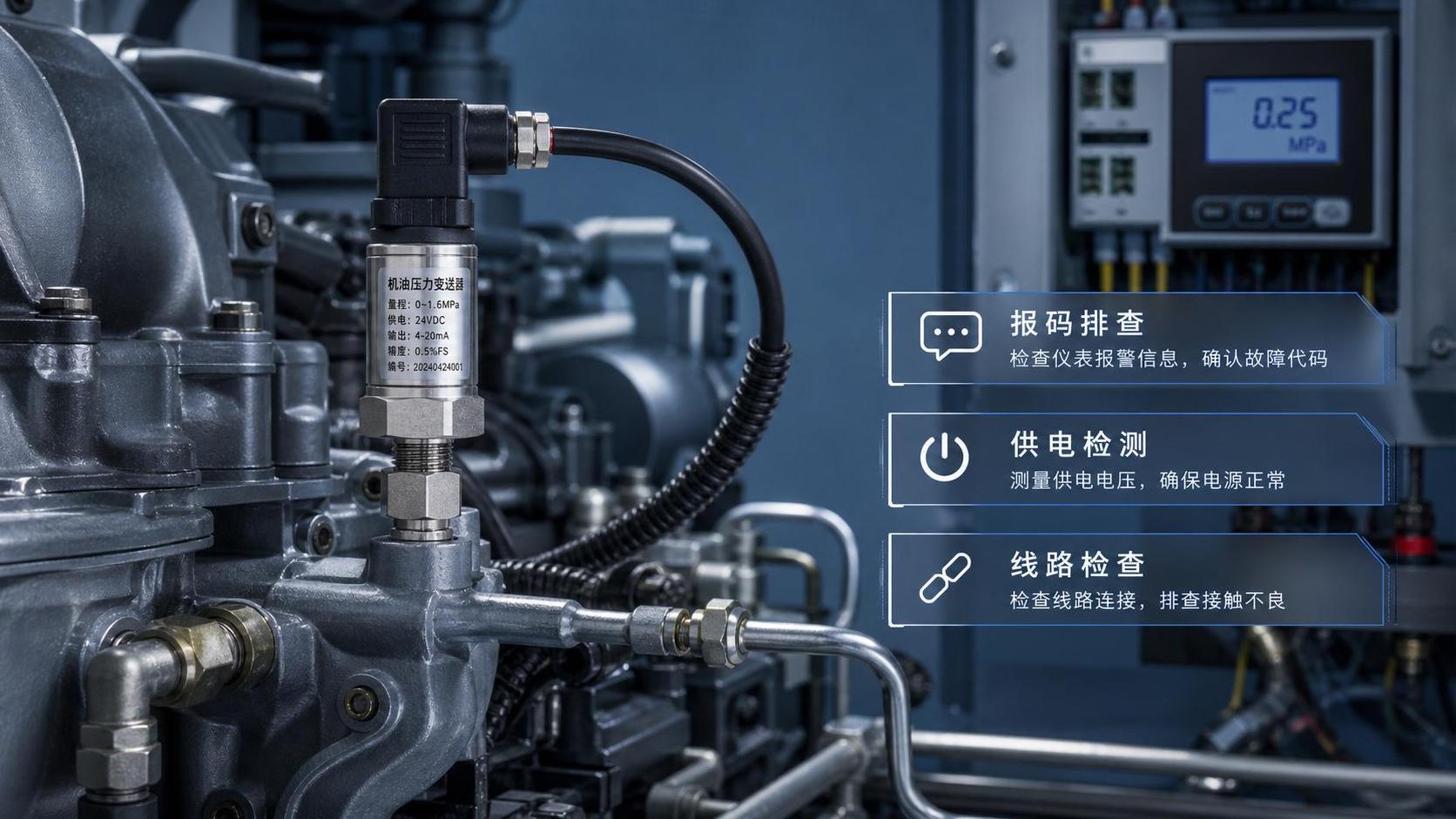 机油压力变送器故障排查怎么做？从报码到线路逐项检查