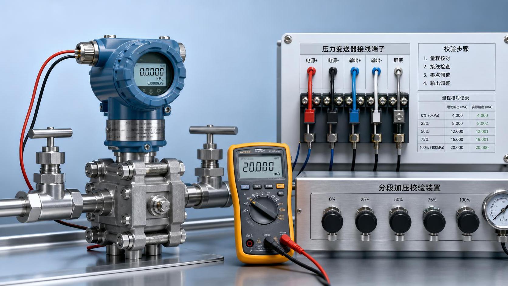 What are the first steps for on-site commissioning of a pressure transmitter?