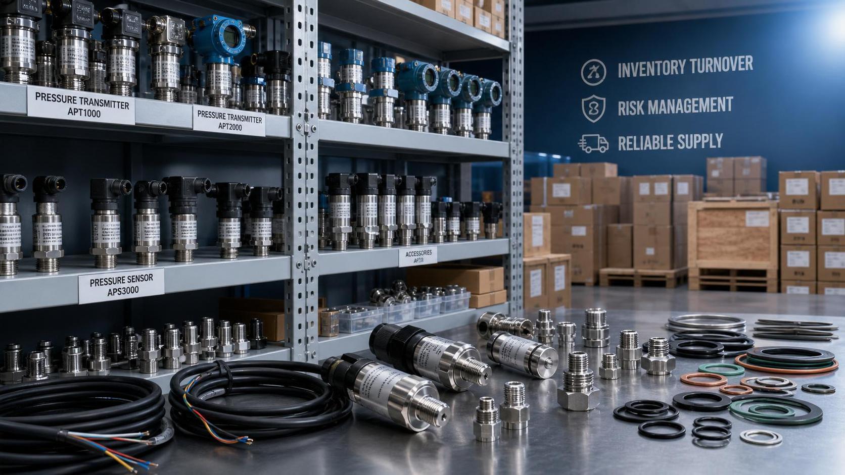 How should pressure transmitter spare parts inventory be planned?