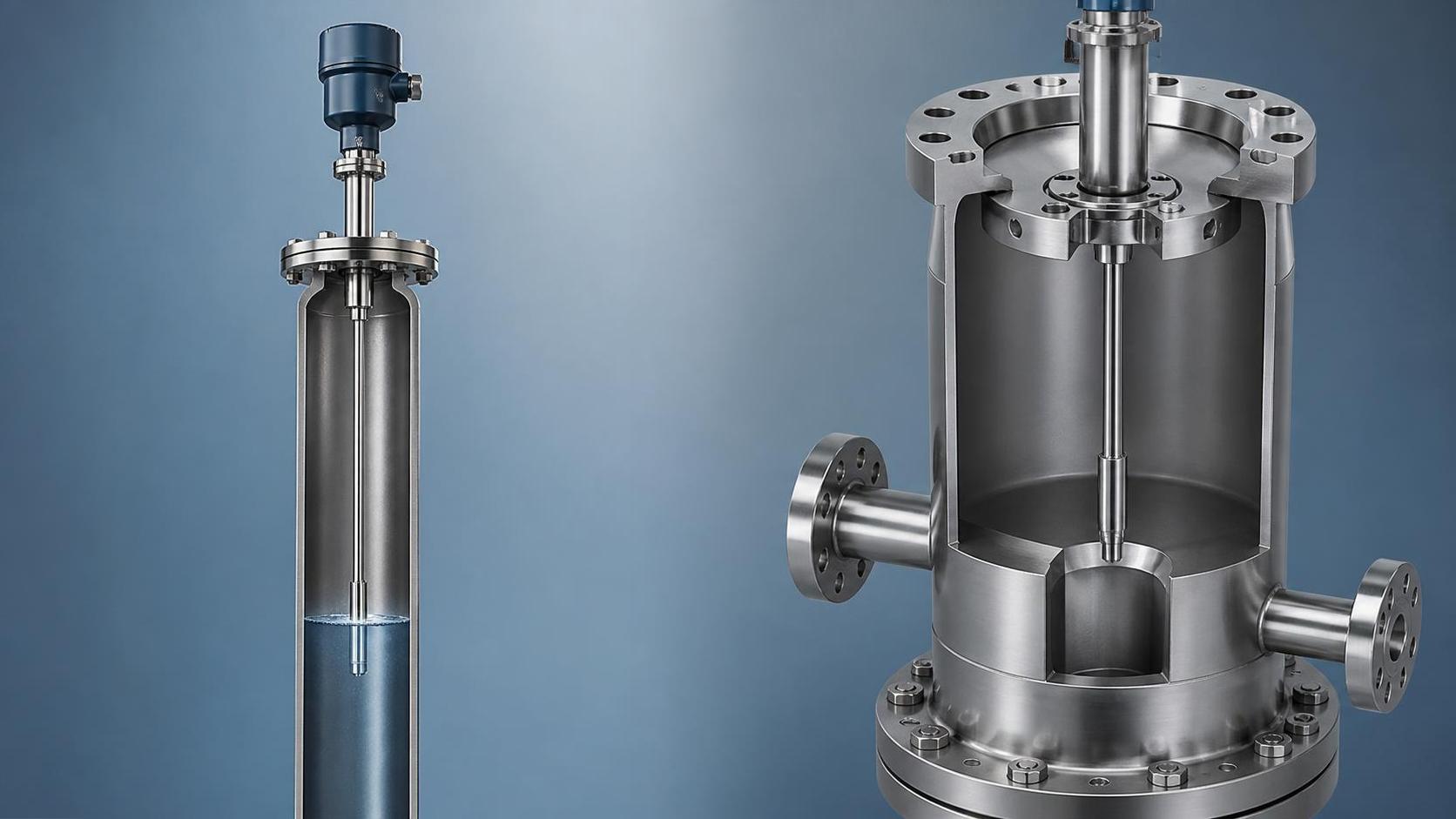 Is a radar level meter with a rod antenna suitable for narrow vessels?