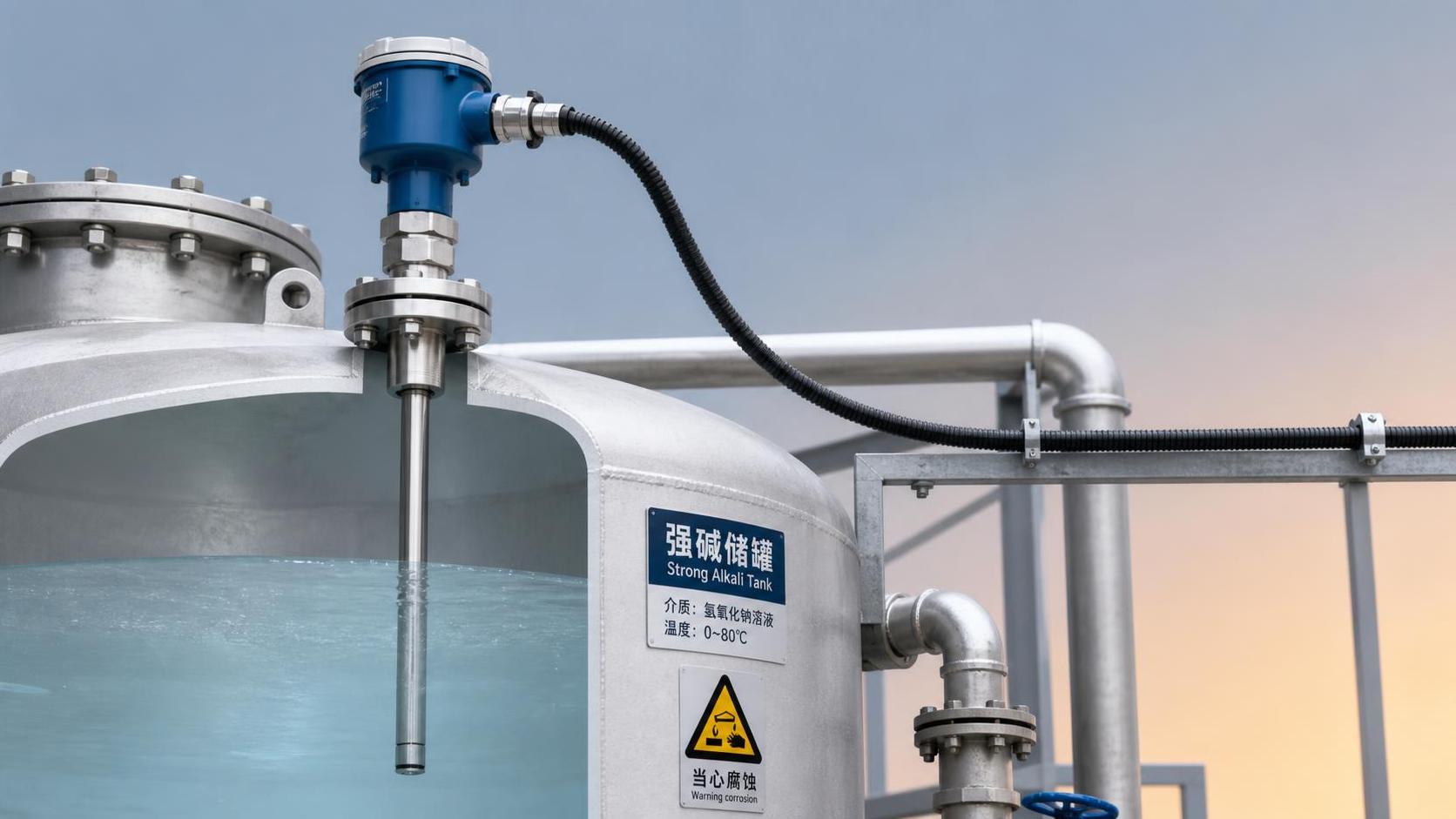 What Should Be Considered When Using a Level Sensor in a Strong Alkali Environment?
