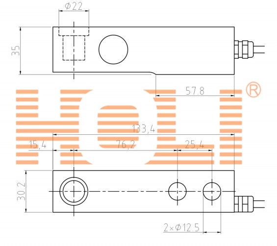 SS133 OIML/NTEP Shear Beam Load Cell