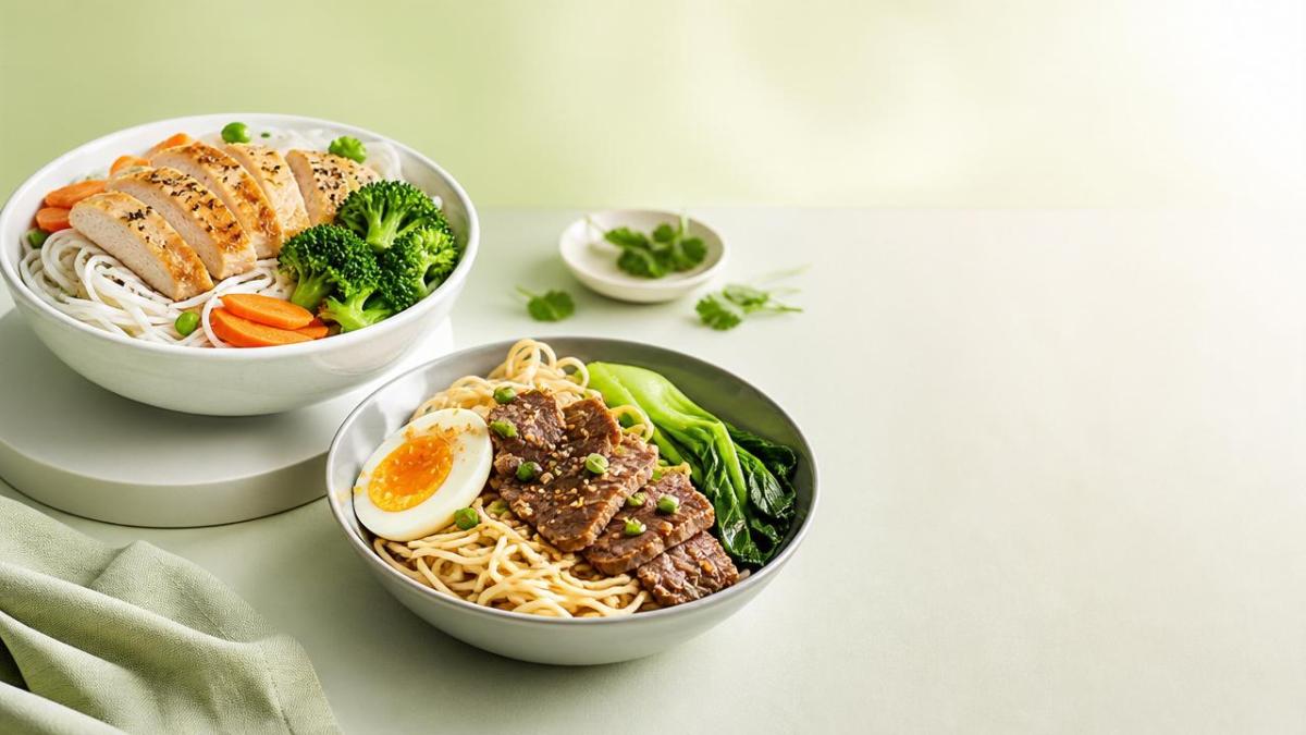 Are rice noodles or wheat noodles better for fitness meals?